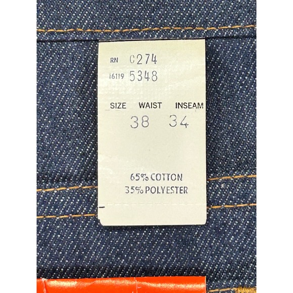 Vintage NWTs Big Murph Men's 38 Straight Denim Jeans‎ Work Wear Trim Fit - Picture 6 of 7